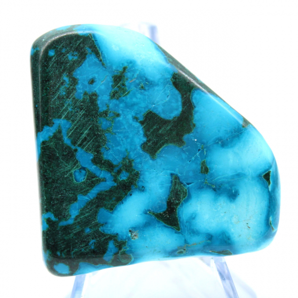 Polerad sten i Kongo Chrysocolla