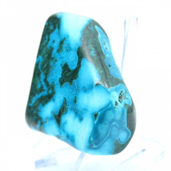 Polerad sten i Kongo Chrysocolla
