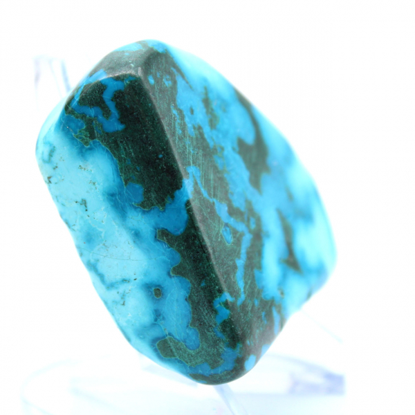 Polerad sten i Kongo Chrysocolla
