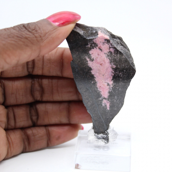 Naturlig Rhodonit sten rå och unik mineral