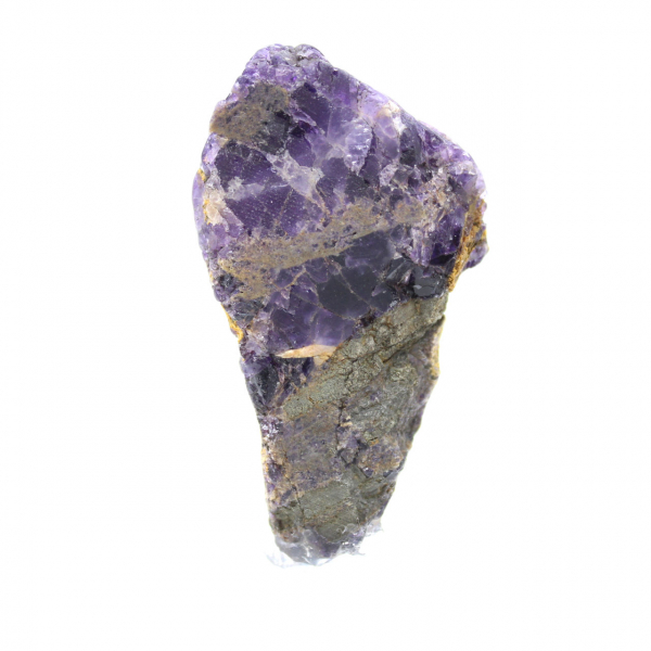 Naturlig Fluorit Pyrit sten unik mineral