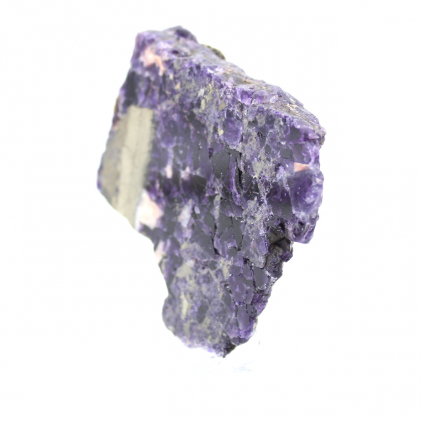 Naturlig Fluorit Pyrit sten unik mineral