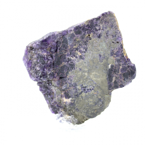 Naturlig Fluorit Pyrit sten unik mineral