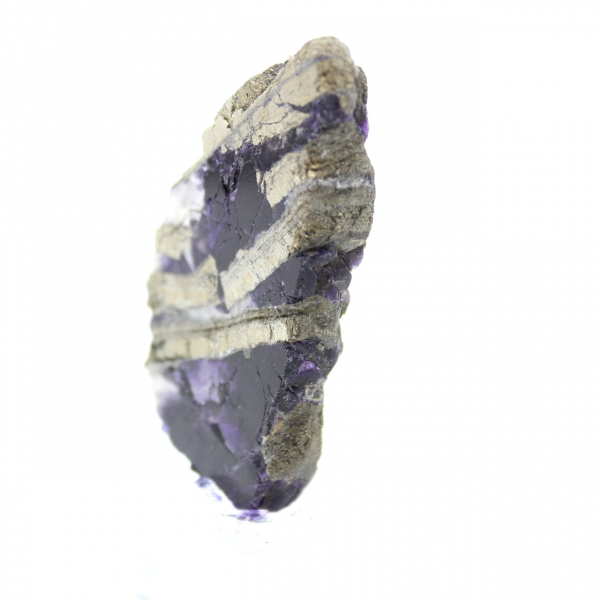 Naturlig Fluorit Pyrit sten unik mineral