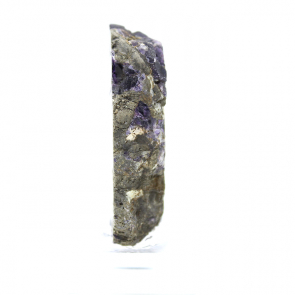 Naturlig Fluorit Pyrit sten unik mineral