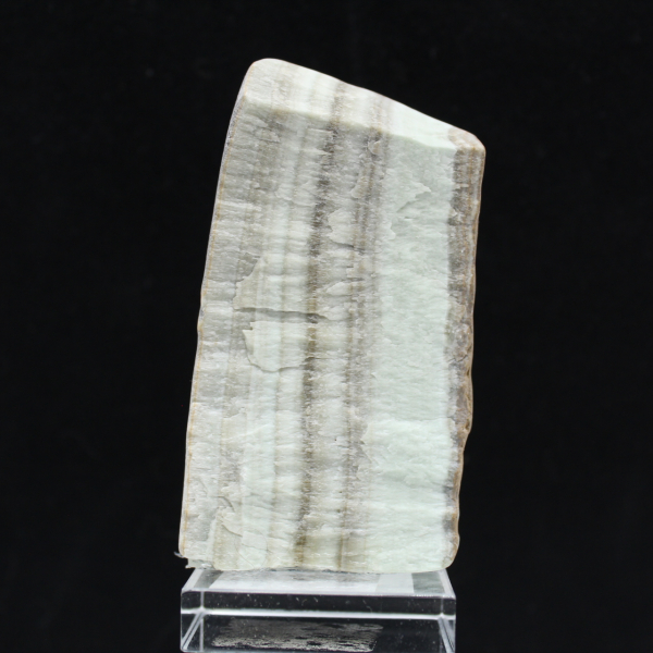 Polerad grön Aragonit skiva kvalitetsrå mineral