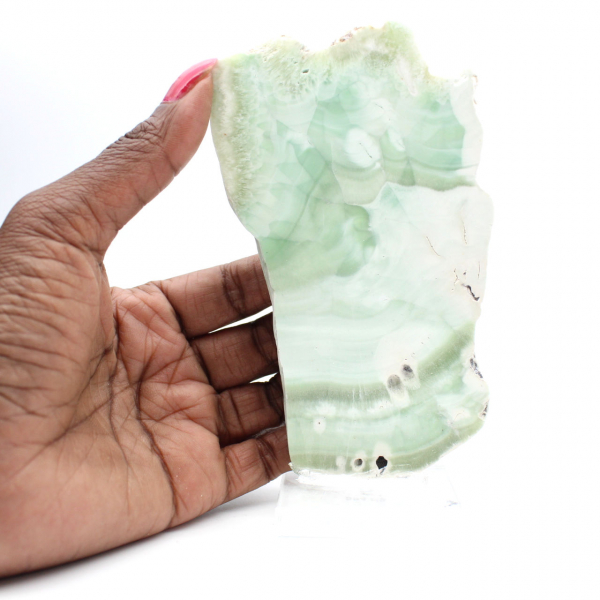 Naturlig grön Aragonit skiva för dekoration