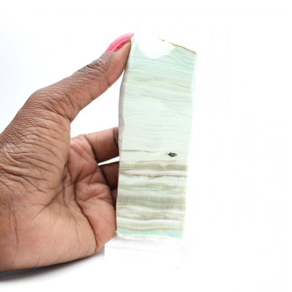 Grön Aragonit sten idealisk för samling