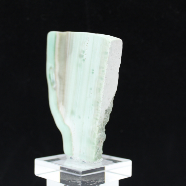 Naturlig grön Aragonit sten skiva