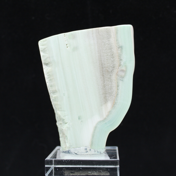 Naturlig grön Aragonit sten skiva