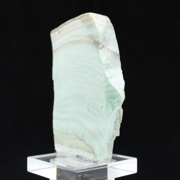 Polerad grön Aragonit skiva kvalitetsrå mineral