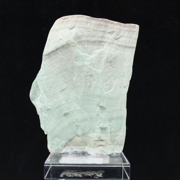 Polerad grön Aragonit skiva kvalitetsrå mineral