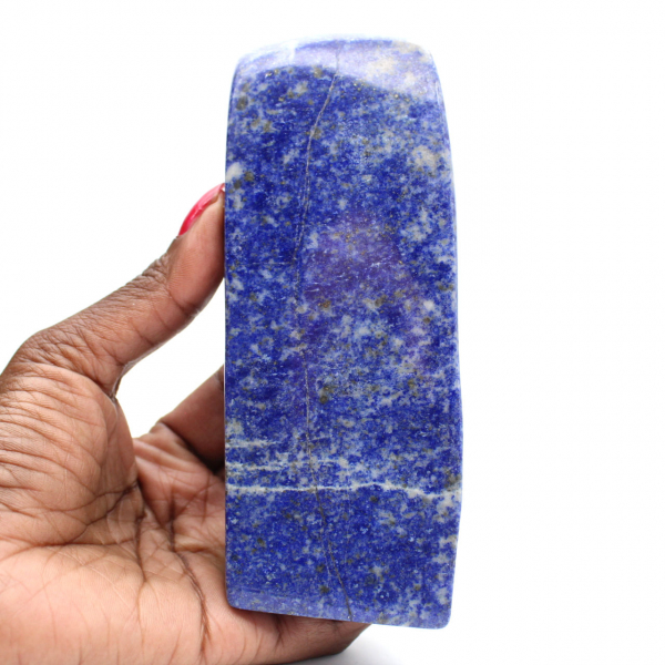 Polerad blå lapis lazuli-sten från Afghanistan