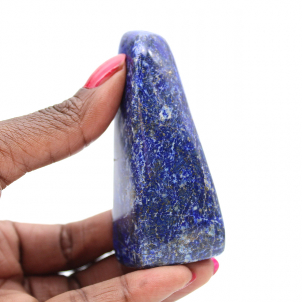 Polerad lapis lazuli mineralprydnad Afghanistan