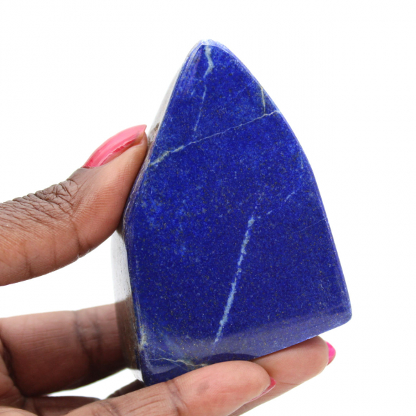 Polerad blå lapis lazuli dekorativt block