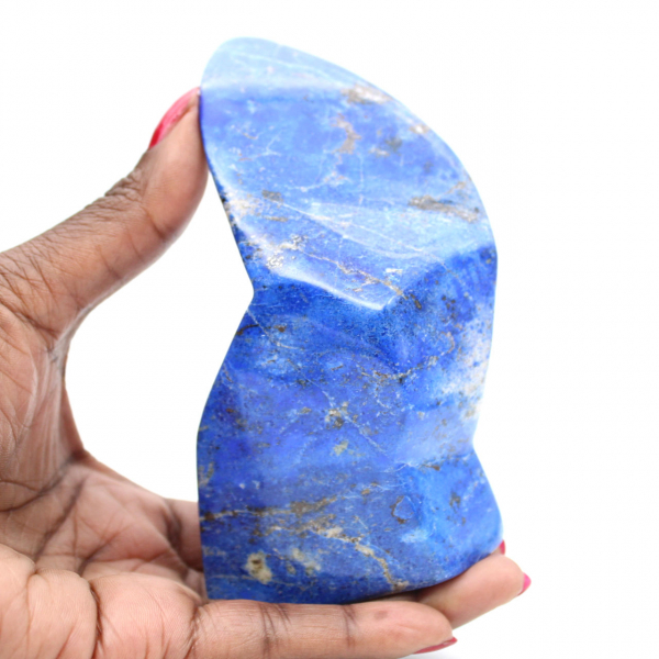 Unik polerad lapis lazuli-sten från Afghanistan