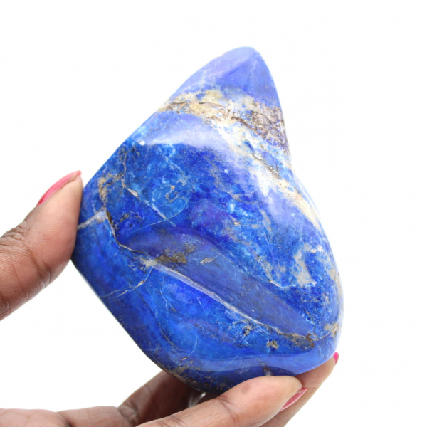 Äkta polerad lapis lazuli blå sten för installation