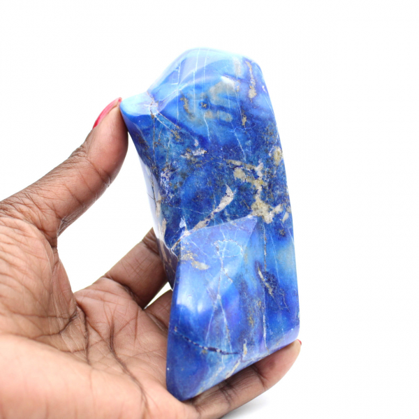 Polerad lapis lazuli från Afghanistan för autentisk samling