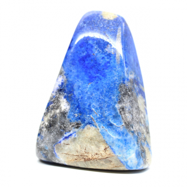 Lapis Lazuli, polerad ornament med pyritinneslutningar