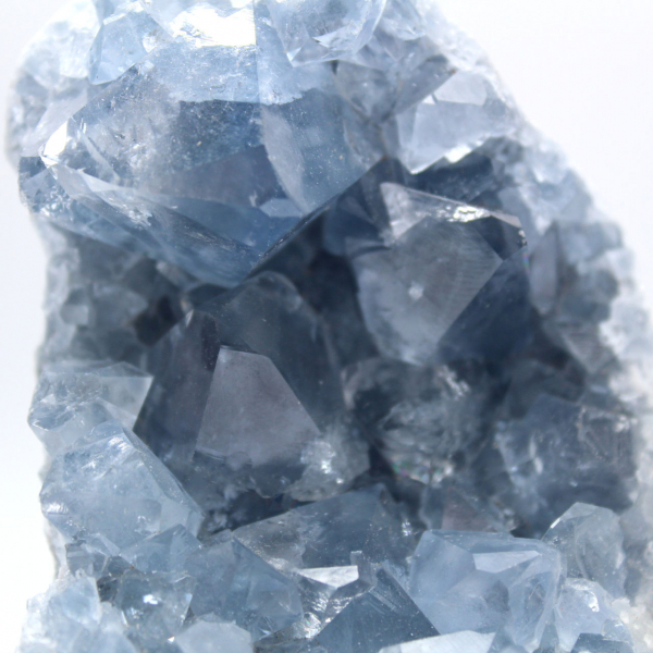 Blå celestit mineralgeod Madagaskar