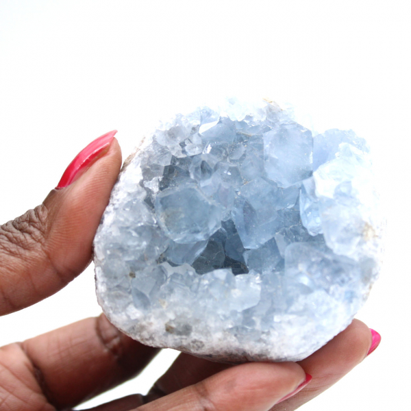Unik Madagaskar Blue Celestite Geode