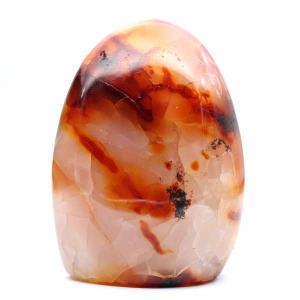 Polerad karneol mellanstor ornament - natursten från Madagaskar för dekoration