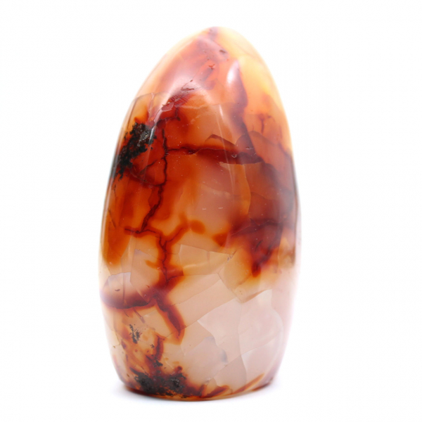 Polerad karneol mellanstor ornament - natursten från Madagaskar för dekoration