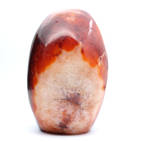 Karneol Polerad Dekorativ Ornament - Stor Autentisk Natursten från Madagaskar