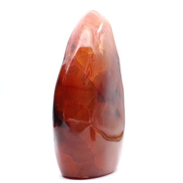 Polerad Karneol XXL Madagaskar - Autentisk Rödorange Dekorsten (Ornament)
