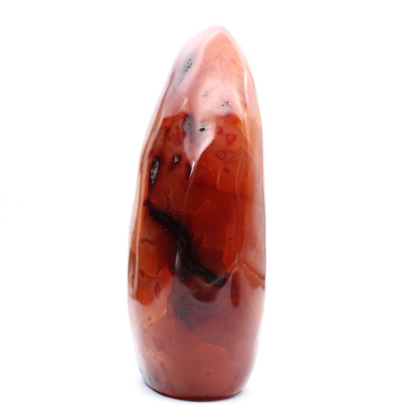 Polerad Karneol XXL Madagaskar - Autentisk Rödorange Dekorsten (Ornament)