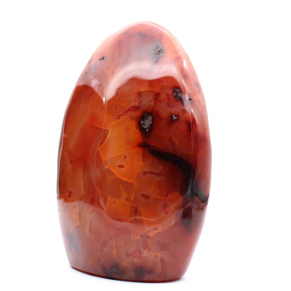 Polerad Karneol XXL Madagaskar - Autentisk Rödorange Dekorsten (Ornament)