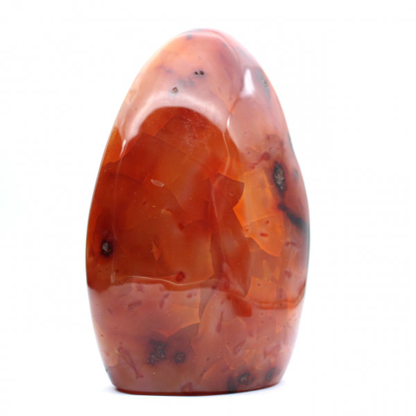 Polerad Karneol XXL Madagaskar - Autentisk Rödorange Dekorsten (Ornament)
