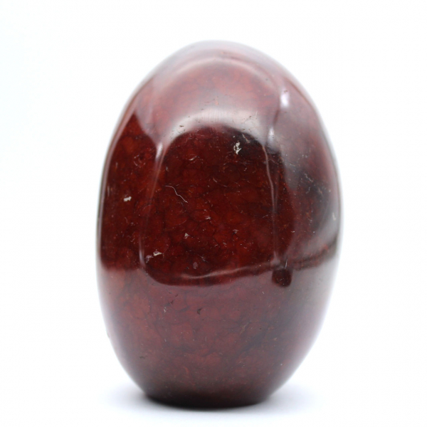 Polerad karneol från Madagaskar - Rödorange naturstensexemplar (ornament)