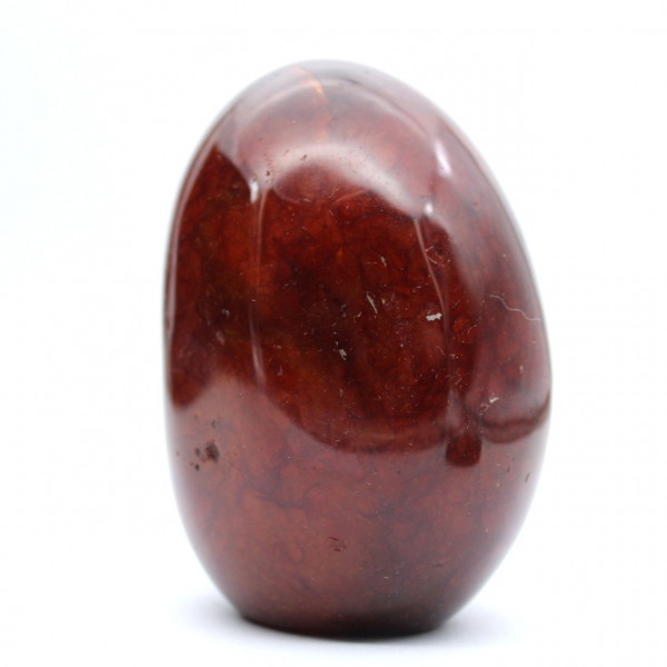 Polerad karneol från Madagaskar - Rödorange naturstensexemplar (ornament)