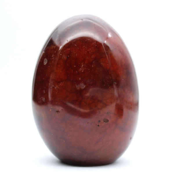 Polerad karneol från Madagaskar - Rödorange naturstensexemplar (ornament)