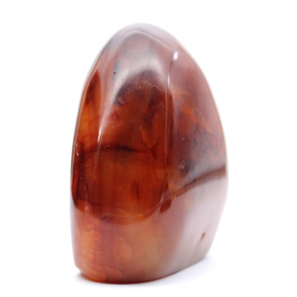 Polerad karneolprydnad Madagaskar - Rödorange samlarexemplar (natursten)