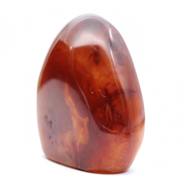 Polerad karneolprydnad Madagaskar - Rödorange samlarexemplar (natursten)