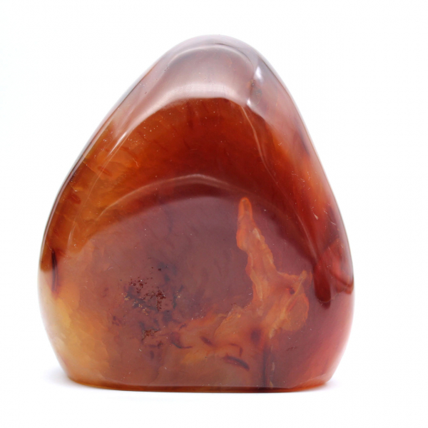 Polerad karneolprydnad Madagaskar - Rödorange samlarexemplar (natursten)
