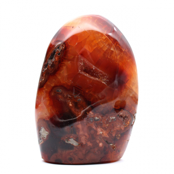Polerad karneol mellanstor ornament - Autentiskt Madagaskar-mineral för inomhusbruk