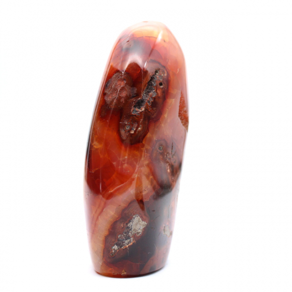Polerad karneol mellanstor ornament - Autentiskt Madagaskar-mineral för inomhusbruk