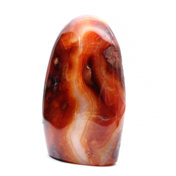 Polerad karneol mellanstor ornament - Autentiskt Madagaskar-mineral för inomhusbruk