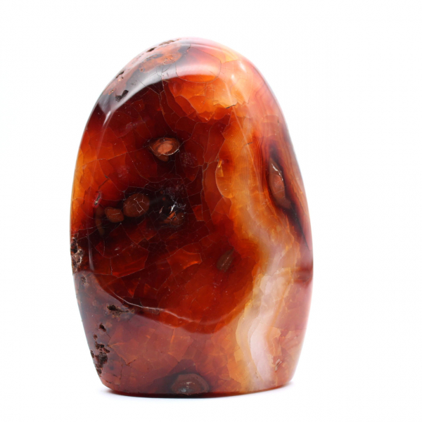 Polerad karneol mellanstor ornament - Autentiskt Madagaskar-mineral för inomhusbruk