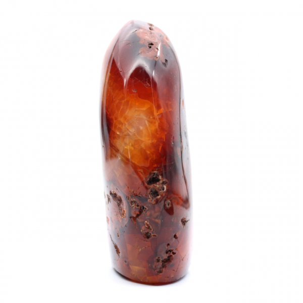 Polerad karneol mellanstor ornament - Autentiskt Madagaskar-mineral för inomhusbruk
