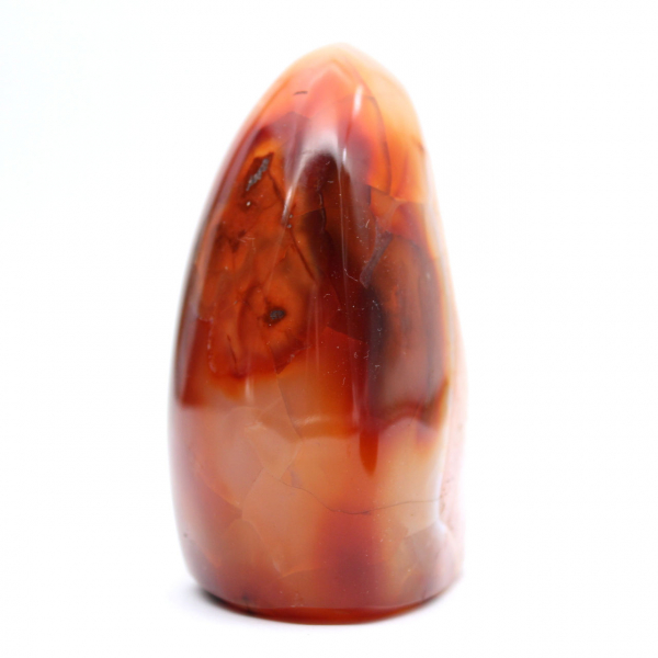 Polerad karneol natursten - Liten dekorativ ornament (Madagaskar)