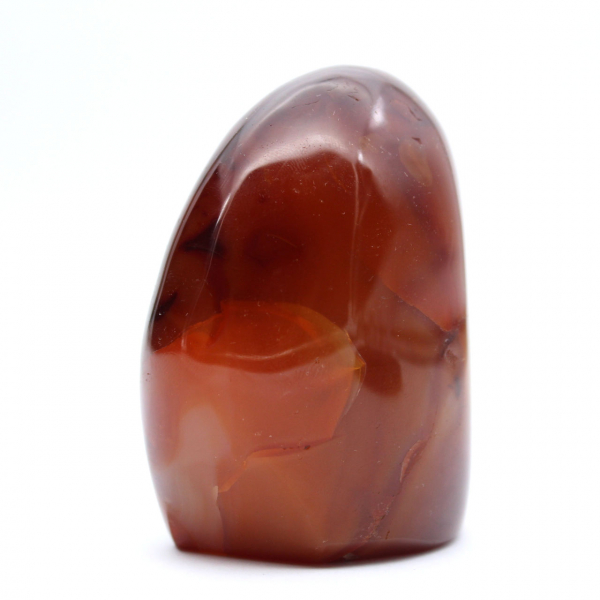 Polerad karneol kompakt ornament - Autentisk mineral Madagaskar (370 g)