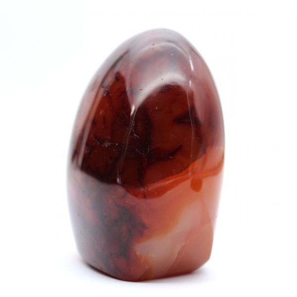 Polerad karneol kompakt ornament - Autentisk mineral Madagaskar (370 g)