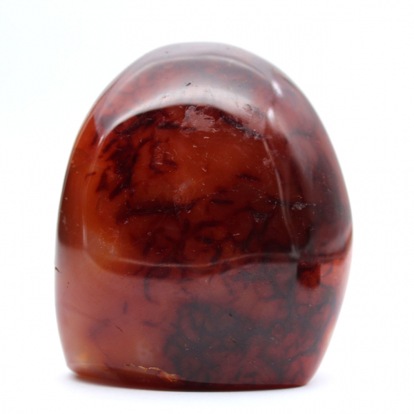 Polerad karneol kompakt ornament - Autentisk mineral Madagaskar (370 g)