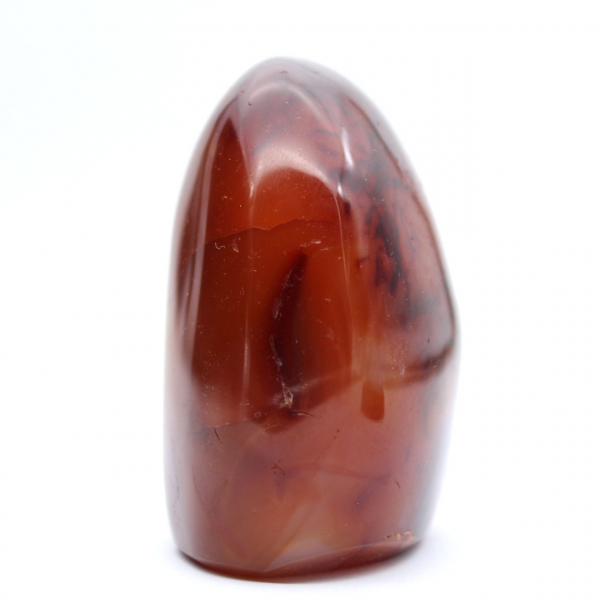Polerad karneol kompakt ornament - Autentisk mineral Madagaskar (370 g)