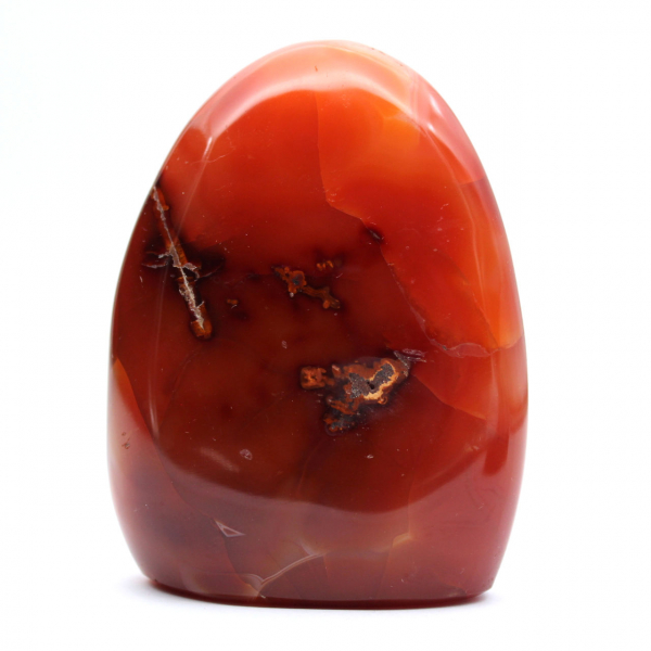 Litet exemplar av polerad karneol - Autentisk natursten från Madagaskar (295 g)