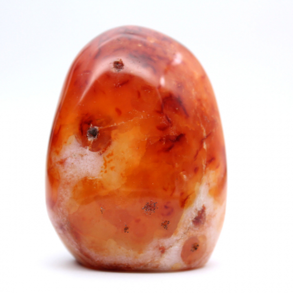 Polerad karneolminiatyr - Samlarobjekt i natursten (Madagaskar)